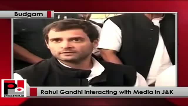 Watch Rahul Gandhi interacting with Media in Bugdam (Srinagar) Video