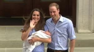 Watch Prince William and Kate Middleton's Baby Makes 1st Public Appearance Outside St. Mary's Hospital Video