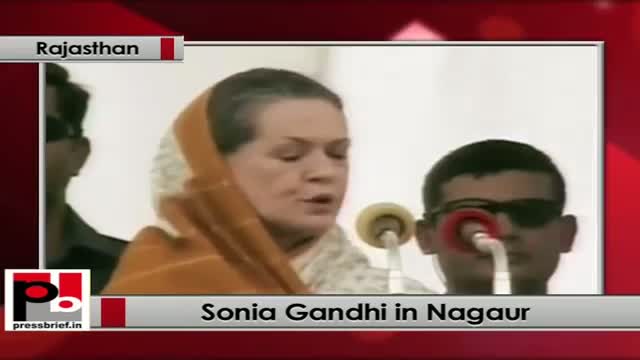 Watch Sonia Gandhi at Nagaur (Rajasthan): UPA govt. implemented various historic welfare schemes Video