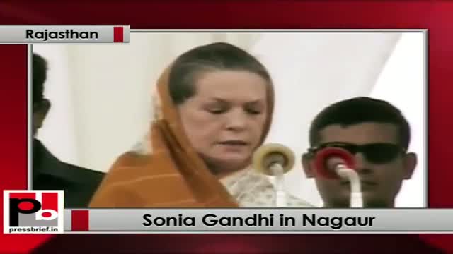 Watch Sonia Gandhi at Nagaur (Rajasthan); praises Gehlot Govt for improving drinking water supply Video