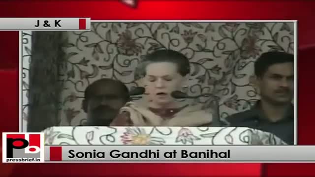 Watch Sonia Gandhi at Banihal (J&K) lists out UPA Govt's rural welfare policies Video