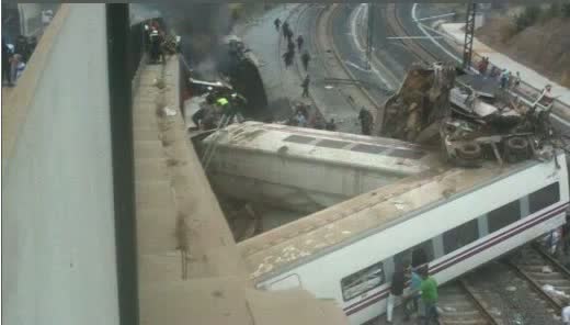 Watch Train Crash In Spain 'At Least 10 Killed' Train Derailment in Spain Train Wreck Injures death Video