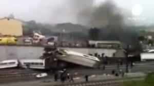 Watch Train Crash Spain: at least 35 killed near Santiago De Compostela Video