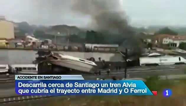 Watch Spain Train Crash Near Santiago de Compostela - Accidente Tren en EspaÃ±a 7/24/201 Video