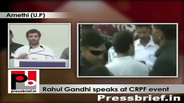 Watch Congress Vice President Rahul Gandhi at CRPF event in Amethi Video