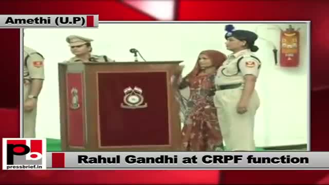 Watch Rahul Gandhi at foundation-laying function for CRPF recruitment centre in Amethi Video