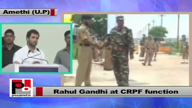 Watch Rahul Gandhi in Amethi attends CRPF function Video