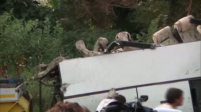 Watch Bus Moved From Deadly Italy Crash Scene Video