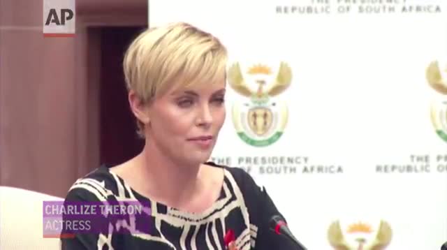 Watch Charlize Theron Meets South African President Video