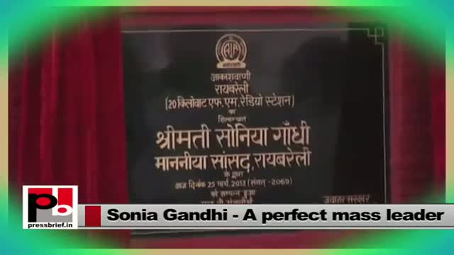Watch For Sonia Gandhi Development means welfare and upliftment for the poor Video