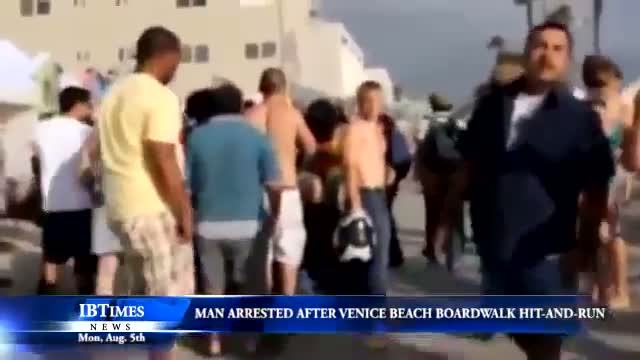 Watch Venice Boardwalk Crash Beach Crowd hit and run by Nathan Louis Campbell, 38, of Los Angeles arrested Video