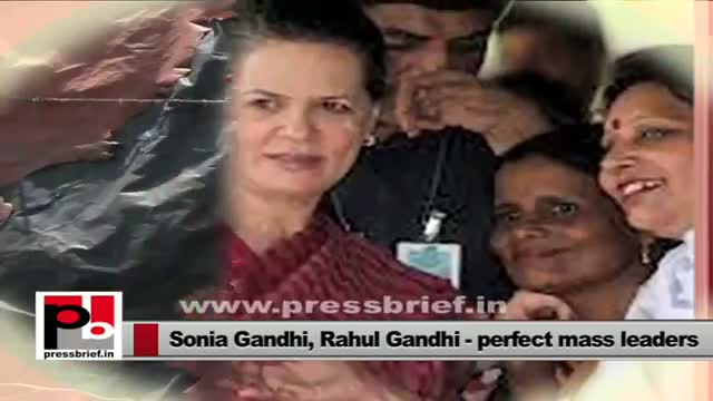 Watch Sonia Gandhi and Rahul Gandhi - progressive aam aadmi leaders Video