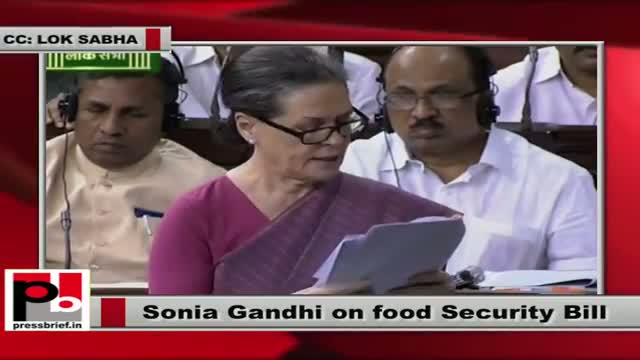 Watch Sonia Gandhi in Lok Sabha urges MPs: Set aside differences, pass the Food Security Bill Video