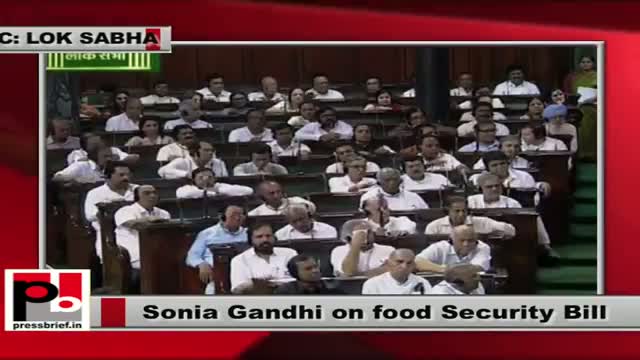 Watch Sonia Gandhi in Lok Sabha: Food Bill is a big message; seeks support of all to pass it Video