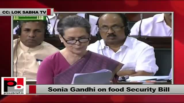 Watch Food Security Bill is India's chance to make history, says Sonia Gandhi in Lok Sabha Video