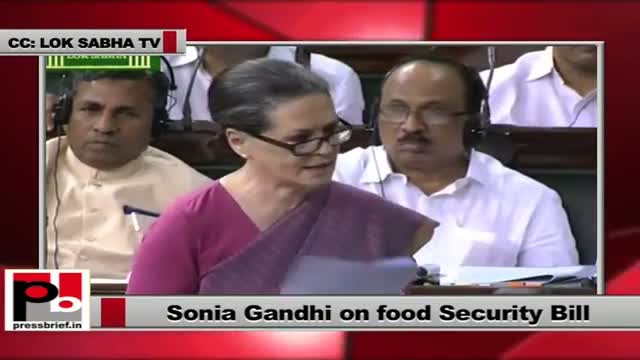 Watch Sonia Gandhi begins the debate for Congress on land mark Food Seucity Bill in Lok Sabha Video