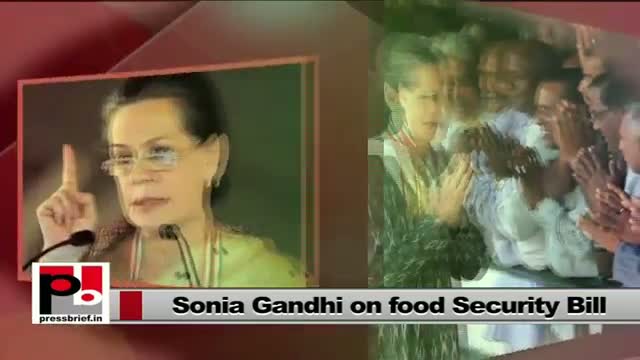 Watch Sonia Gandhi on her dream project - Food Seucity Bill in Lok Sabha Video