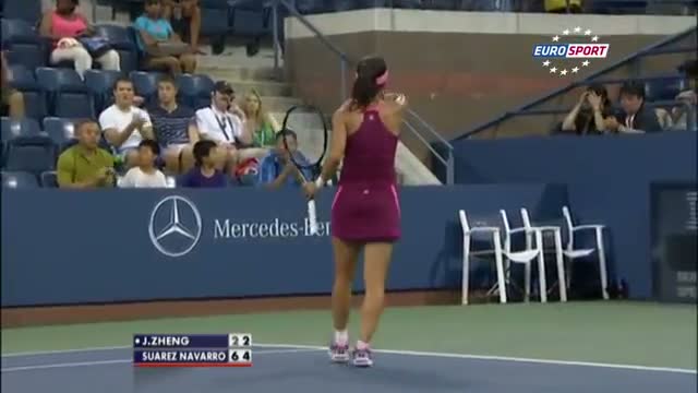 Watch Carla Suarez Navarro vs Jie Zheng - Highlights - US Open 2013 (R3) Video