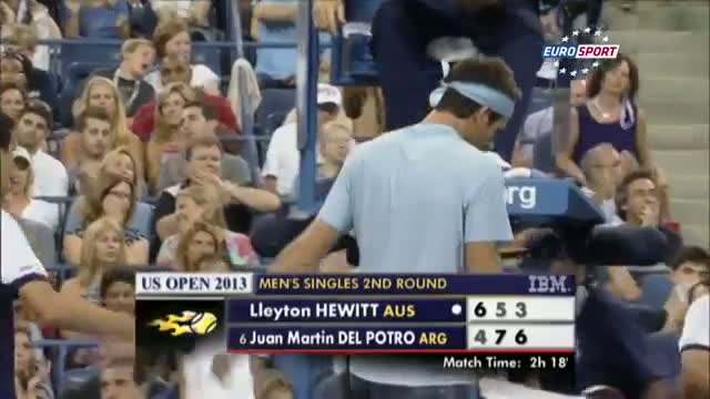 Watch Lleyton Hewitt vs Juan MartÃ­n Del Potro - Highlights - US Open 2013 (R2) Video