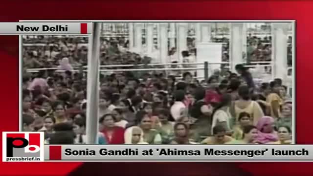 Watch Sonia Gandhi: Ahimsa Messenger is a step forward to end all acts of violence against women Video