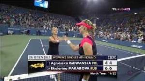 Watch Agnieszka Radwanska vs Ekaterina Makarova Match Point Round 4 US OPEN 2013 Video