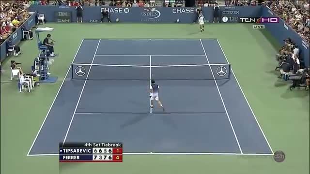 Watch David Ferrer vs Janko Tipsarevic Match Point Round 4 US OPEN 2013 Video