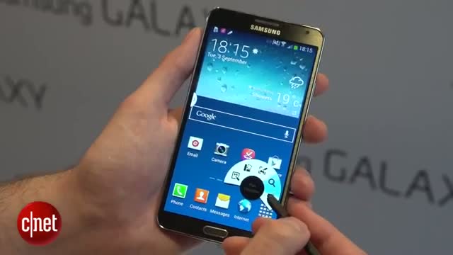 Watch First Look: The leather-look Samsung Galaxy Note 3 multitasking marvel Video