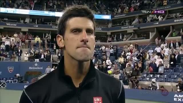 Watch Interview Novak Djokovic vs Mikhail Youzhny Quarterfinals US OPEN 2013 Video