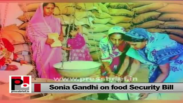 Watch Sonia Gandhi championed Food Security Bill soon to be a reality Video