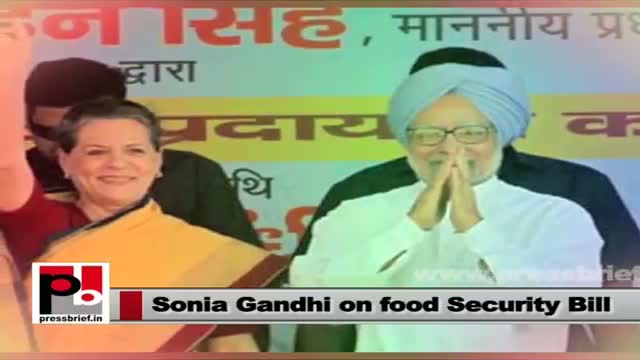 Watch Sonia Gandhi championed Food Security Bill gets Parliament nod Video