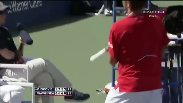Watch Stanislas Wawrinka Destroys Racquet vs Novak Djokovic Highlights Semifinals US OPEN 2013 Video