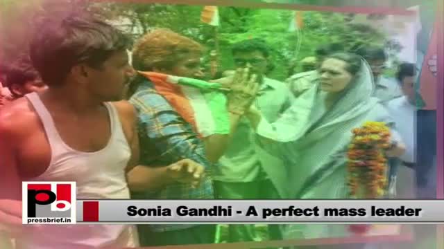 Watch Sonia Gandhi - a perfect leader who easily connects with the aam aadmi Video