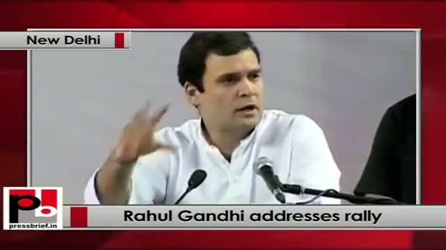 Watch Rahul Gandhi addresses the function to award freehold rights in 45 Delhi resettlement colonies Video