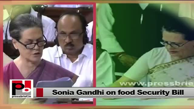 Watch Sonia Gandhi championed Food Security Bill approved by President Video