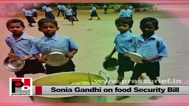 Watch Sonia Gandhi championed Food Security is now becomes a law Video