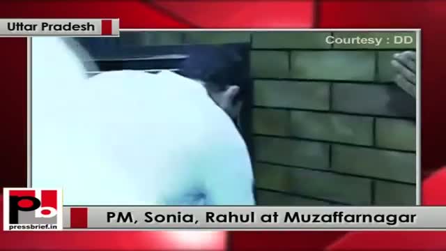 Watch PM, Sonia Gandhi, Rahul Gandhi visit Rajesh Verma's residence in Muzaffarnagar (UP) Video