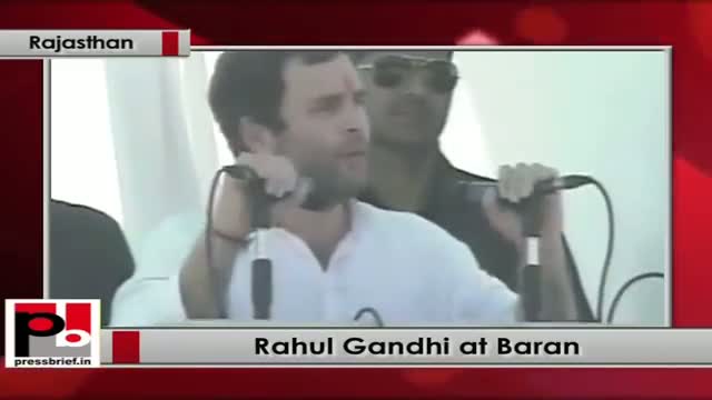 Watch Congress vice-resident Rahul Gandhi speaks at a massive rally in Baran, Rajasthan Video