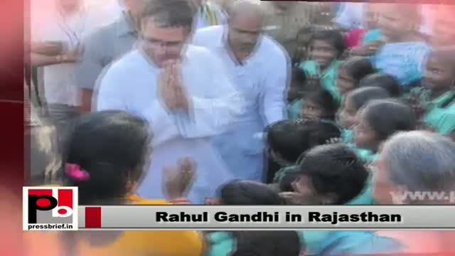 Watch Rahul Gandhi in Rajasthan assures his support to ensure rights of the poor people Video