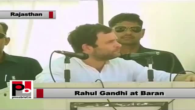 Watch Rahul Gandhi in Baran (Rajasthan) stresses for the need of ensuring upliftment of the poor Video