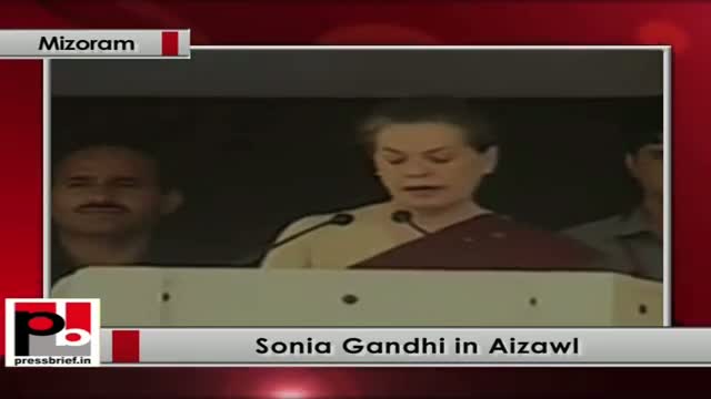 Watch Sonia Gandhi in Mizoram: Congress fulfilled the promises made Video
