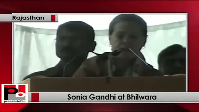 Watch Sonia Gandhi in Bhilwara speaks after laying foundation stone for MEMU coach factory Video