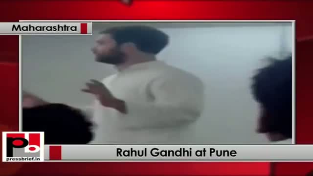 Watch Rahul Gandhi in pune pays floral tribute to Chhatrapati Shivaji. Video