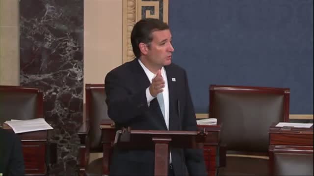 Watch Cruz Ends Talkathon, Senate Heads Toward Vote Video