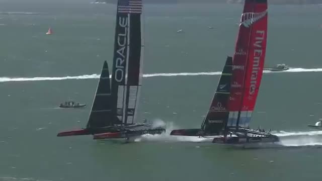 Watch ORACLE TEAM USA, Emirates Team New Zealand in winner-take-all race for the 34th America's Cup Video
