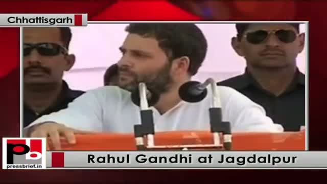 Watch Rahul Gandhi in Bastar (Chhattisgarh): Only Congress believes in empowering aam aadmi Video