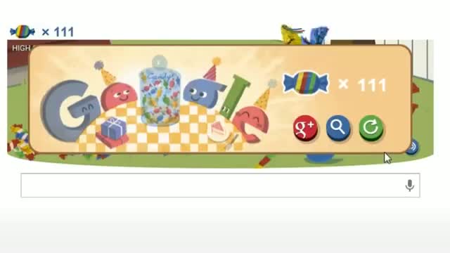 Watch Google Candy Doodle - Highest Score - 27 September 2013 Video