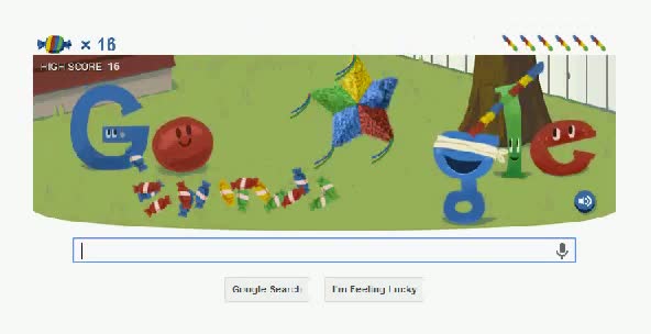 Watch Google's Pinata Game on its 15th Birthday Video
