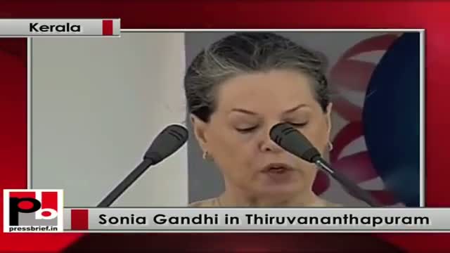 Watch Sonia Gandhi in Kerala: Congress will deliver on all the promises Video
