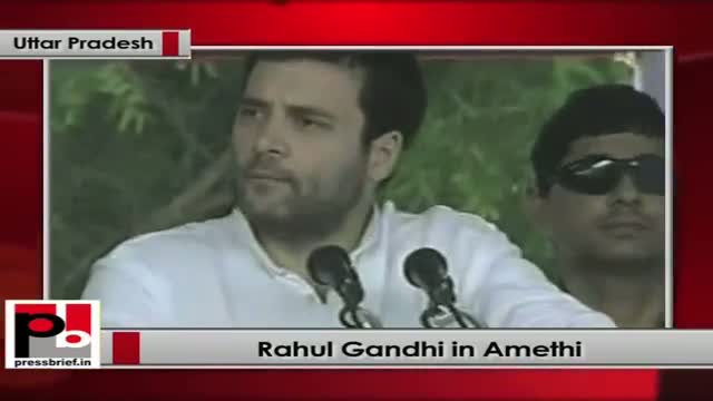 Watch Rahul Gandhi in Amethi speaks after laying foundation stone of Mega food park in Jagdishpur Video