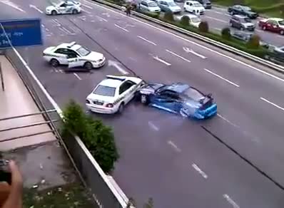 Watch Drift - Police chasing Street Racer on highway. Very Funny. jdm cars imports Video